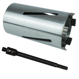 Diamantbohrkrone Laser Turbo -  32 mm / 6-kant lang (200 mm) inkl. 1x Austreibkeil / mit Zentrierbohrer
